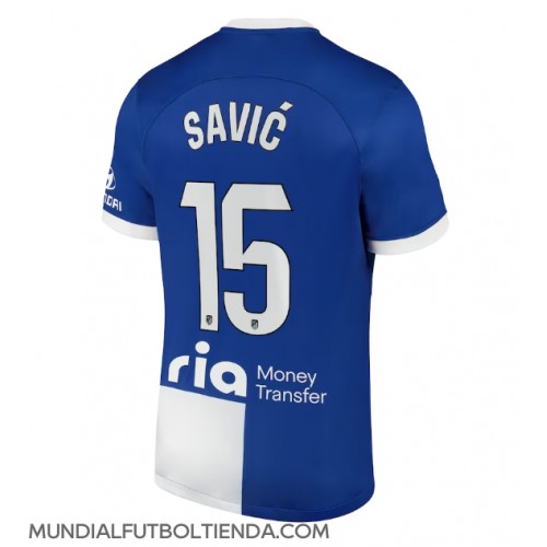 Camiseta Atletico Madrid Stefan Savic #15 Segunda Equipación Replica 2023-24 mangas cortas
